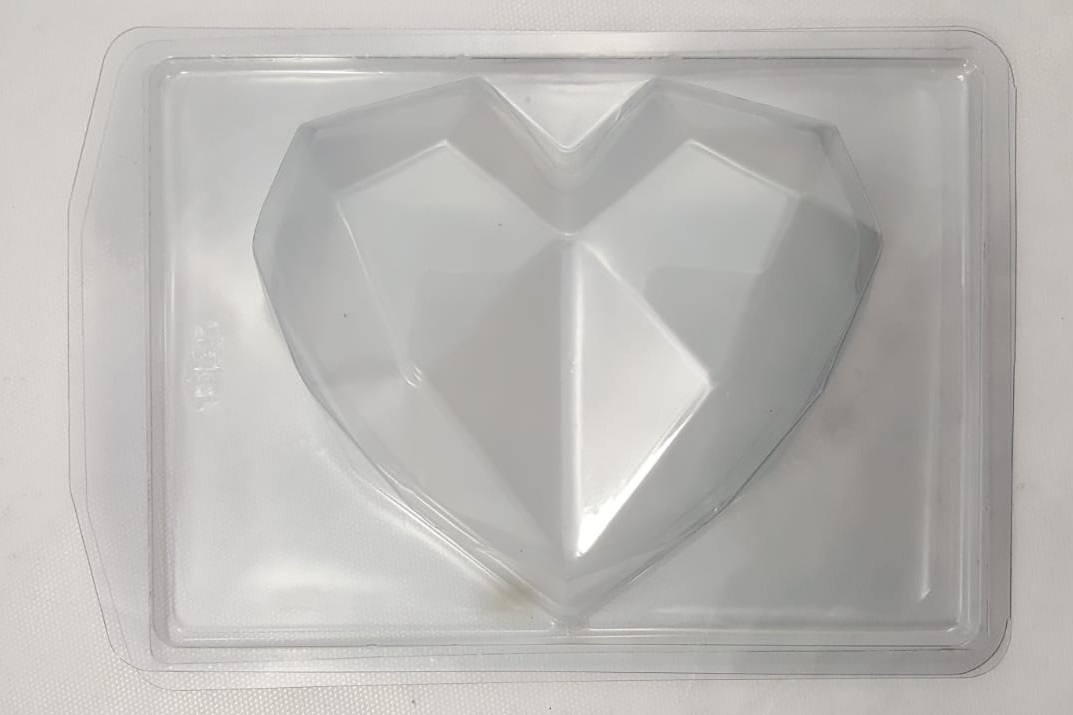 Molde acetato Corazón 3D de Diamante, para decoración Tartas, Chocolate con  sorpresa